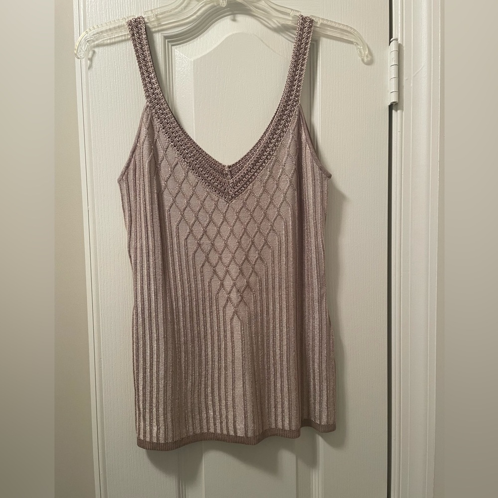 WHBM Silky Woven Knit Tank Sz S